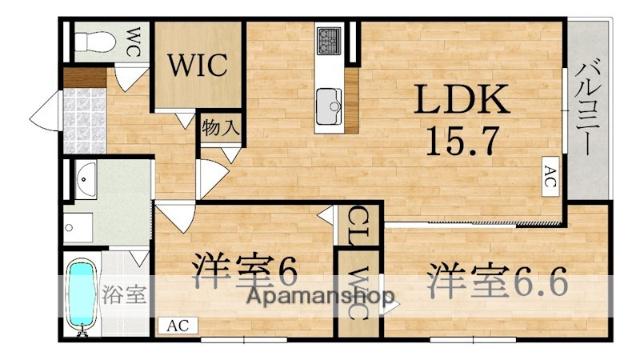 DAIYA SOIE(2LDK/2階)の間取り写真