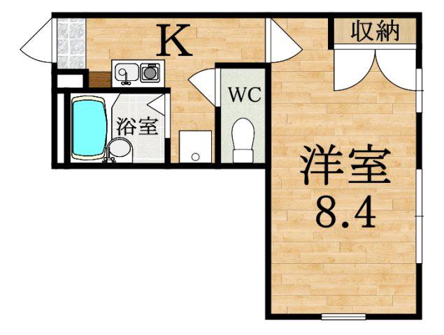 レオパレス関屋(1K/1階)の間取り写真