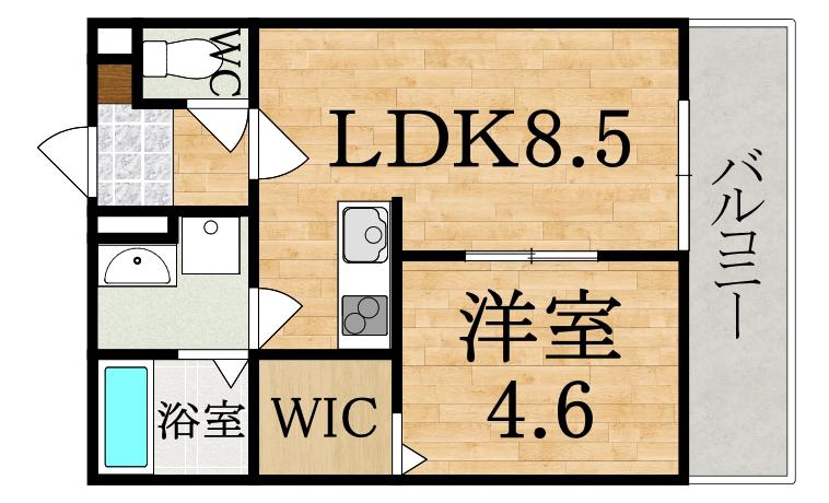 GRM小泉(1LDK/3階)の間取り写真