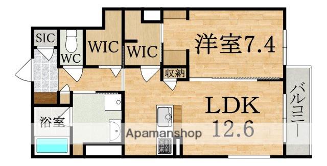 テラッセ奈良公園(1LDK/1階)の間取り写真