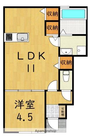 プチメゾン有井(1LDK/1階)の間取り写真