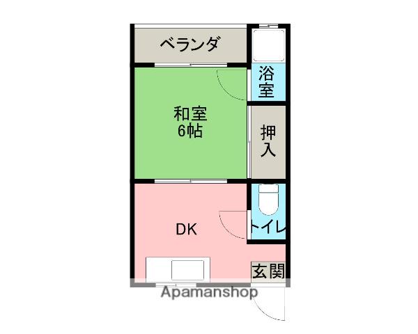 中村マンション(1DK/1階)の間取り写真