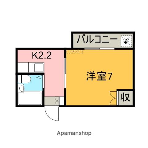 ハイツPAL(1K/3階)の間取り写真
