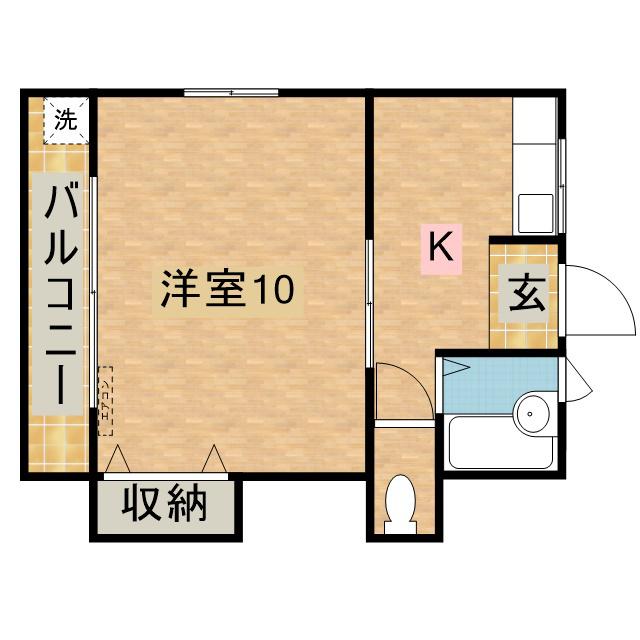 まるよしマンション(1K/1階)の間取り写真