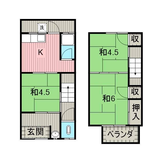 沢田マンション(3K/1階)の間取り写真