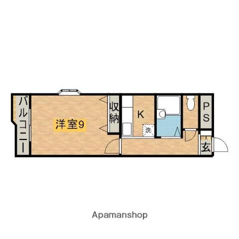 ハイツグランメール(1K/2階)の間取り写真