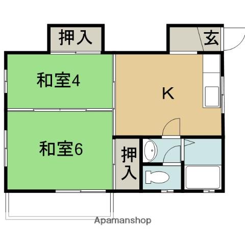 旭マンション(2K/3階)の間取り写真