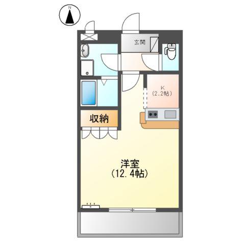 ピアコーポAMINA(1K/2階)の間取り写真