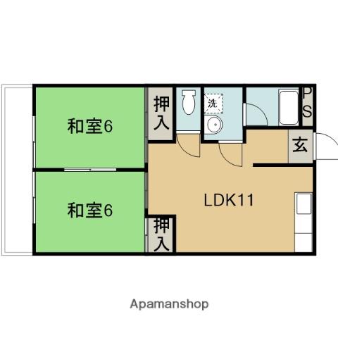 コーポ幸(2LDK/2階)の間取り写真