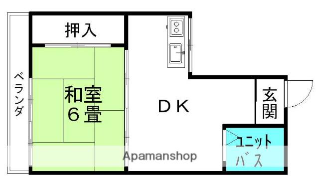 ダイケンハイツ(1DK/1階)の間取り写真