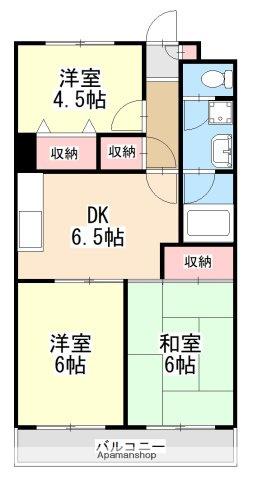 サンメゾン橋本壱番館(3DK/3階)の間取り写真