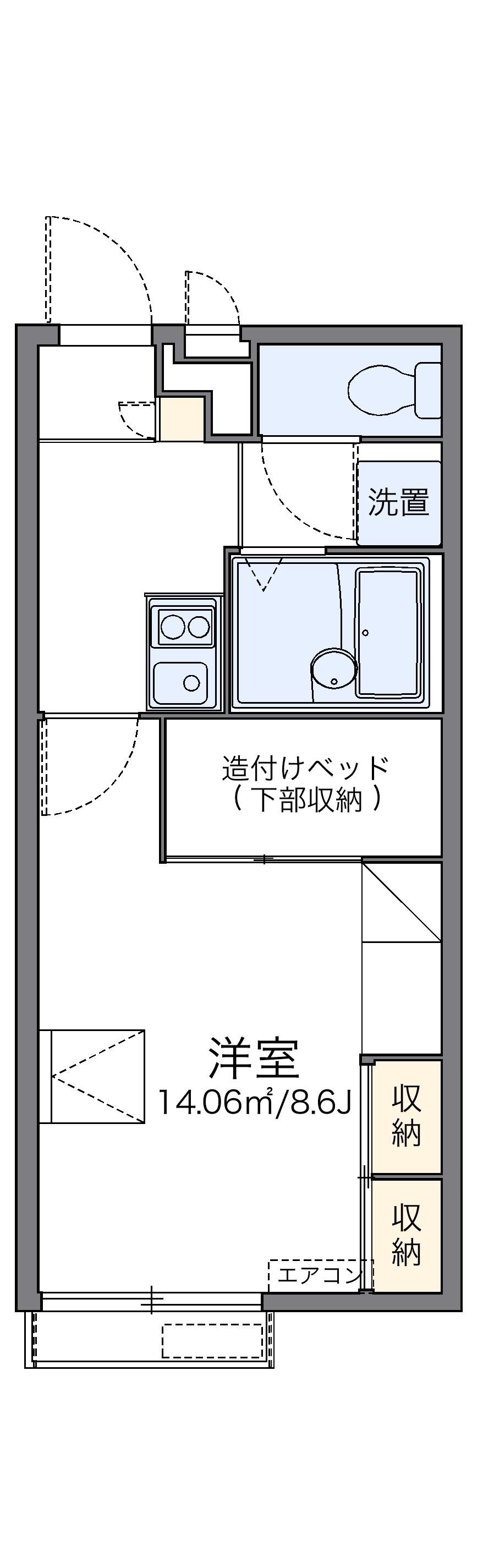 レオパレス紀水(1K/2階)の間取り写真