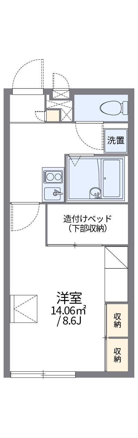 レオパレスドウージェーム紀ノ川(1K/1階)の間取り写真