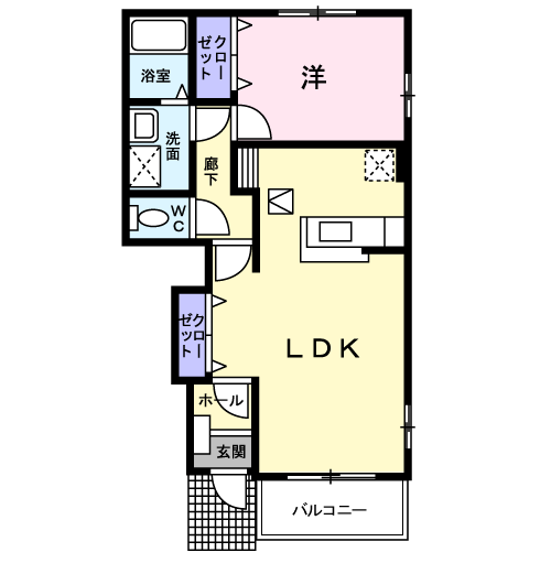 和歌山線 下井阪駅 徒歩24分 2階建 築20年(1LDK/1階)の間取り写真