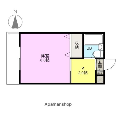 フォルテ橋本(1K/1階)の間取り写真