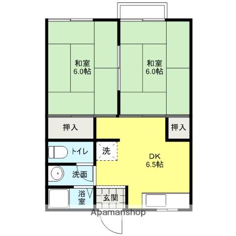 太閤マンション(2DK/2階)の間取り写真