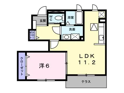 メゾンブリアン(1LDK/1階)の間取り写真