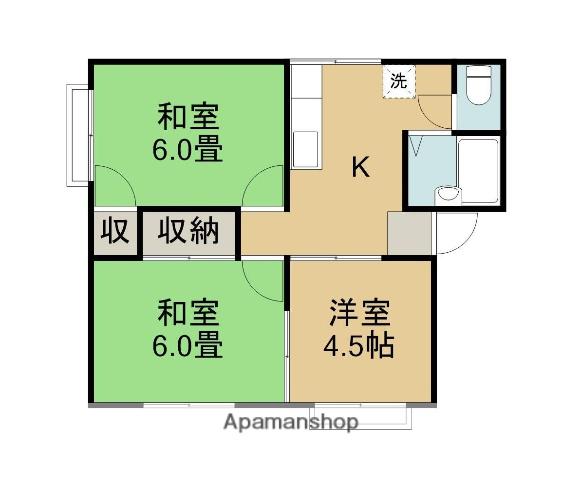 コーポISK(3K/2階)の間取り写真