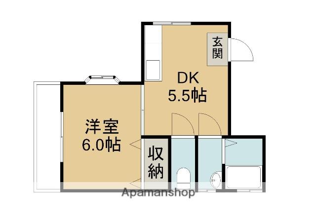 ジュネス雲山(1DK/1階)の間取り写真