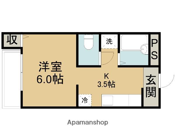 コーポフレンドリーⅡ(ワンルーム/1階)の間取り写真
