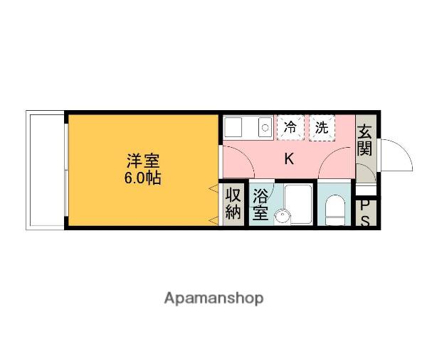 グランステージ(1K/3階)の間取り写真