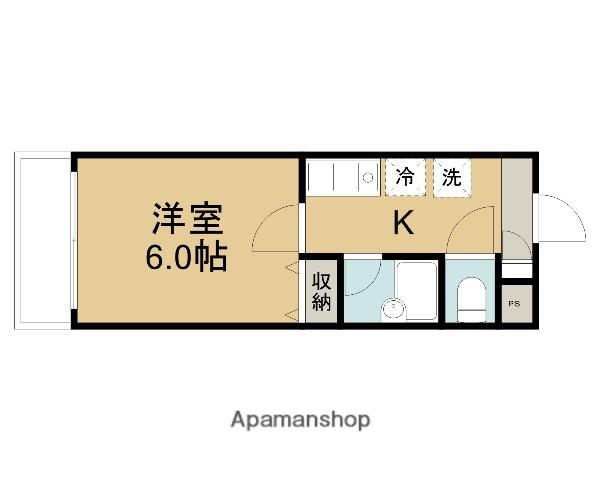 グランステージ(1K/3階)の間取り写真