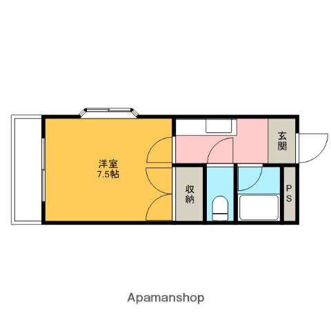 コーポマイⅡ(1K/2階)の間取り写真