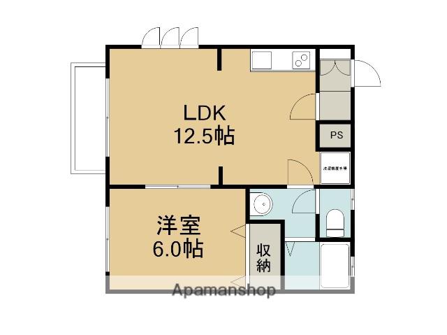 ハイツ・HONJYO(1LDK/1階)の間取り写真
