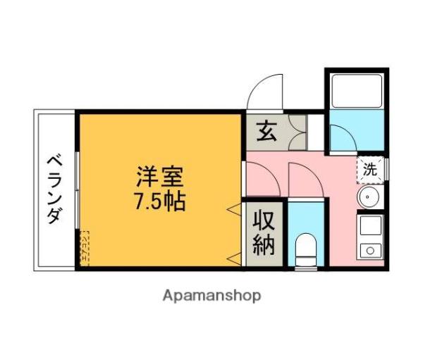 HARUKA(1K/2階)の間取り写真