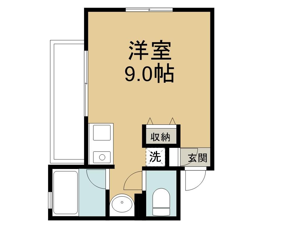 オークヒルズ(ワンルーム/3階)の間取り写真