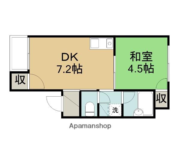 パークFKT(1DK/3階)の間取り写真