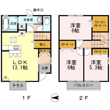 セレッソ(3LDK)の間取り写真