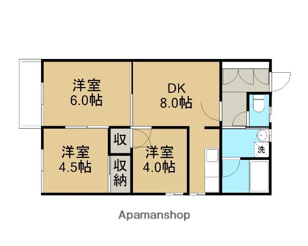 スタッフ88(3DK/1階)の間取り写真
