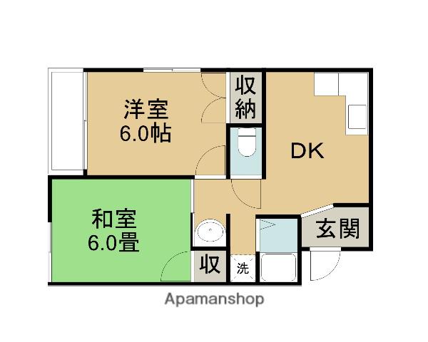 西田マンション(2DK/3階)の間取り写真