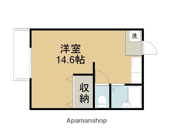 コーポフレンドリーⅢ(ワンルーム/1階)の間取り写真