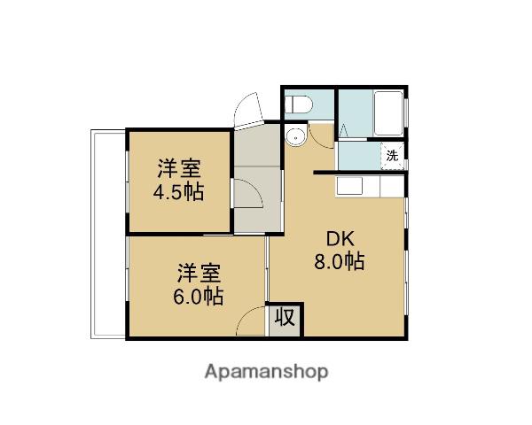 前川マンション(2DK/3階)の間取り写真