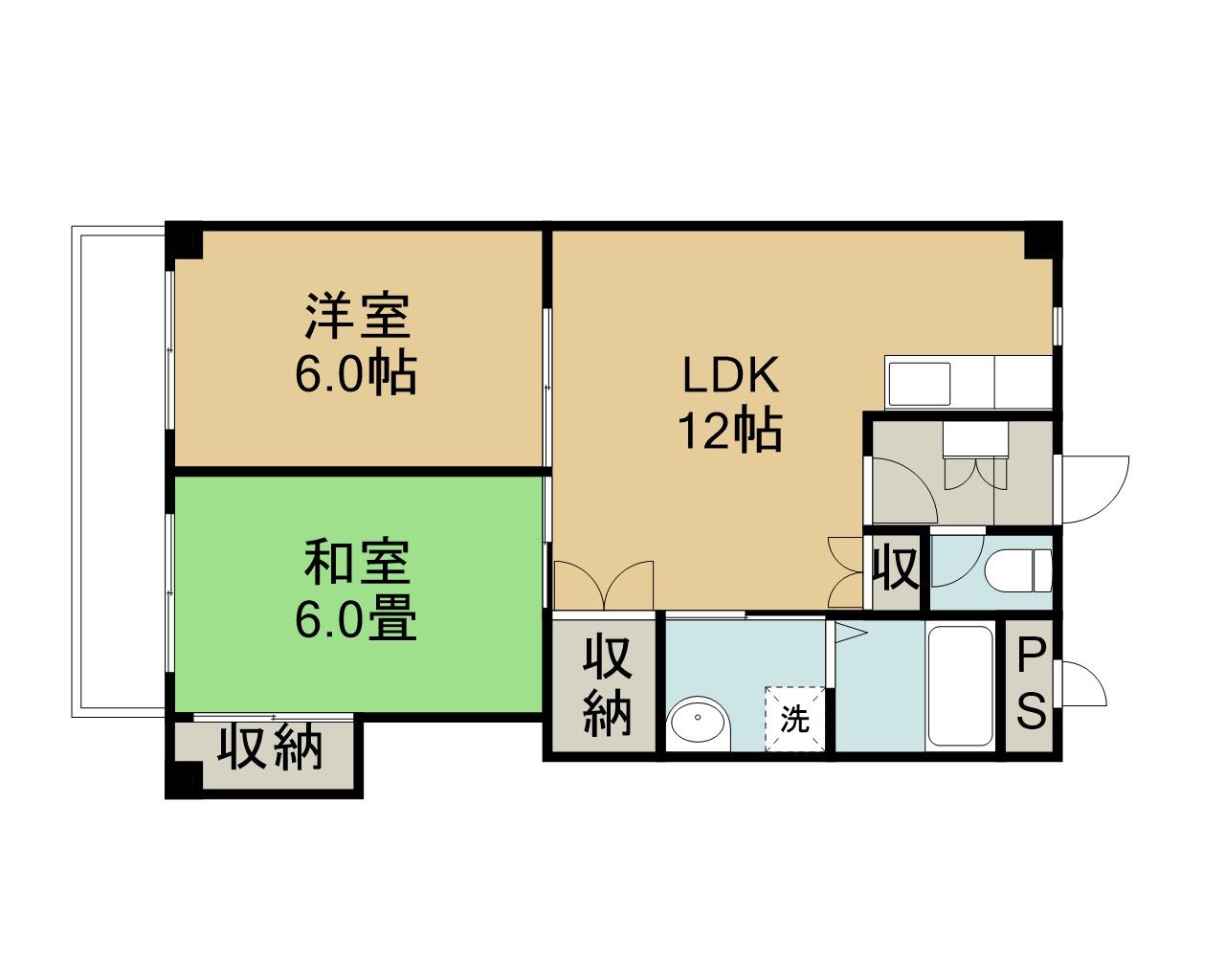 アイシス(2LDK/2階)の間取り写真