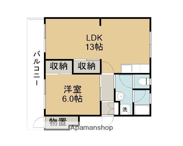 KSB田園 Ⅲ号館(1LDK/1階)の間取り写真