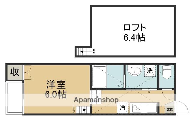 ALPHA THE PREMIER 吉方町(ワンルーム/1階)の間取り写真