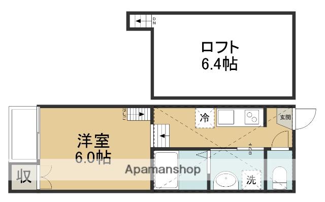 ALPHA THE PREMIER 吉方町(ワンルーム/1階)の間取り写真