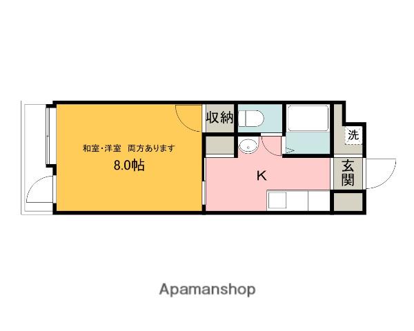スカイマンション永楽(1K/6階)の間取り写真
