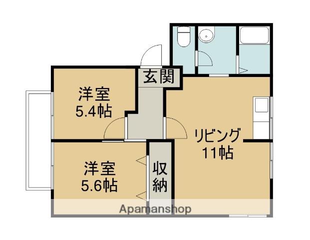 マグノーリアA・B(2LDK/1階)の間取り写真