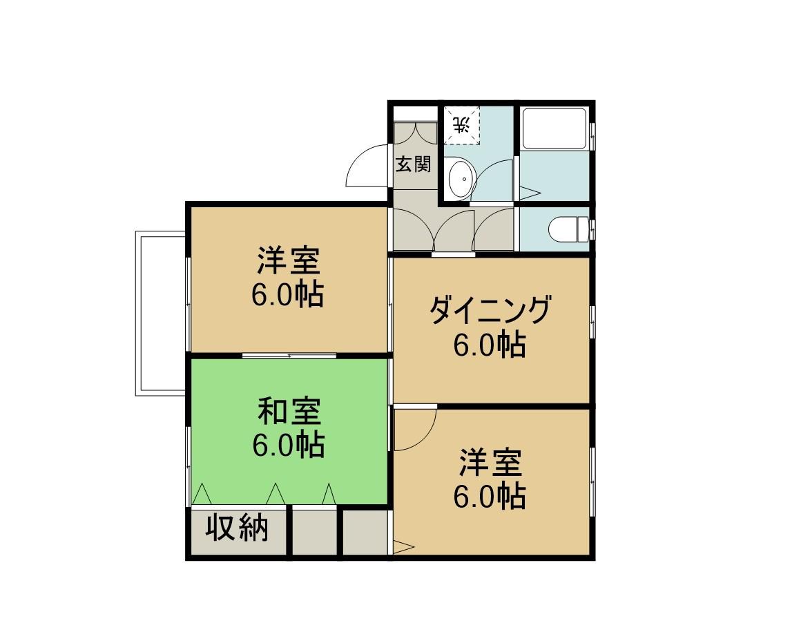 ビューラー・フルイチ(3DK/2階)の間取り写真