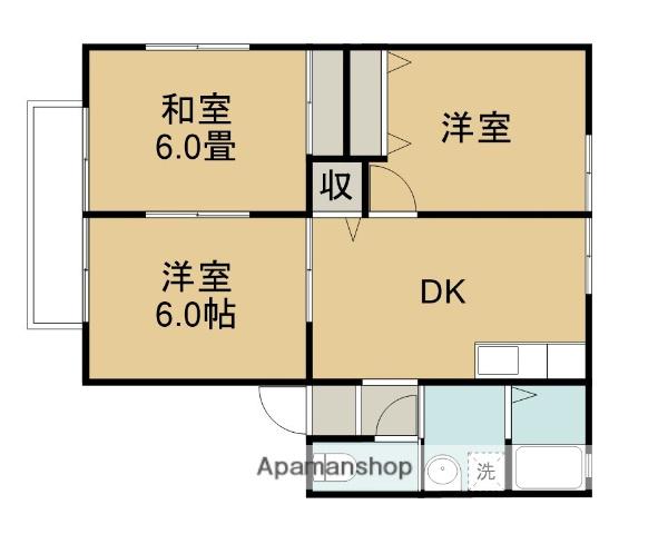 ドリームハウスⅠ(3DK/2階)の間取り写真