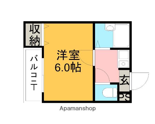 エクス・アン(1K/1階)の間取り写真