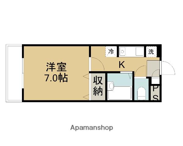 エースワン(1K/3階)の間取り写真