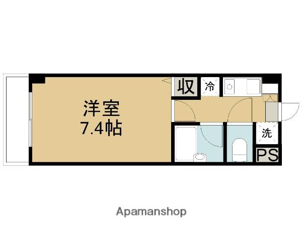 グレースマンション湖山(1K/3階)の間取り写真