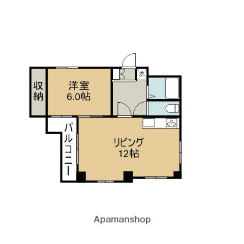 アルファコート(1LDK/6階)の間取り写真