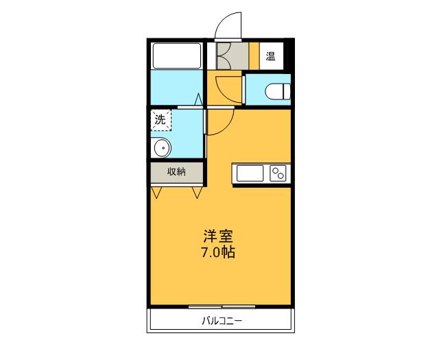 セルシオール千代水(ワンルーム/2階)の間取り写真