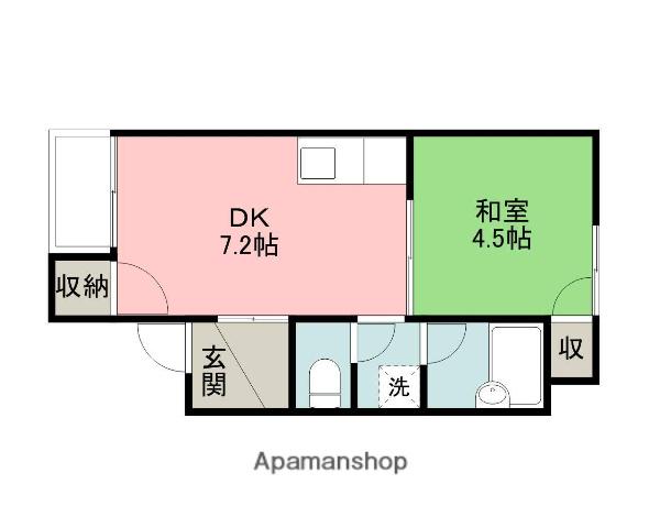 パークFKT(1DK/3階)の間取り写真